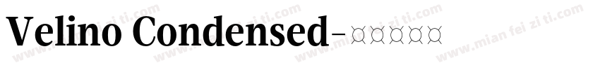 Velino Condensed字体转换